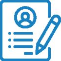 Formulaire de réservation avec profil utilisateur et stylo en cours de remplissage